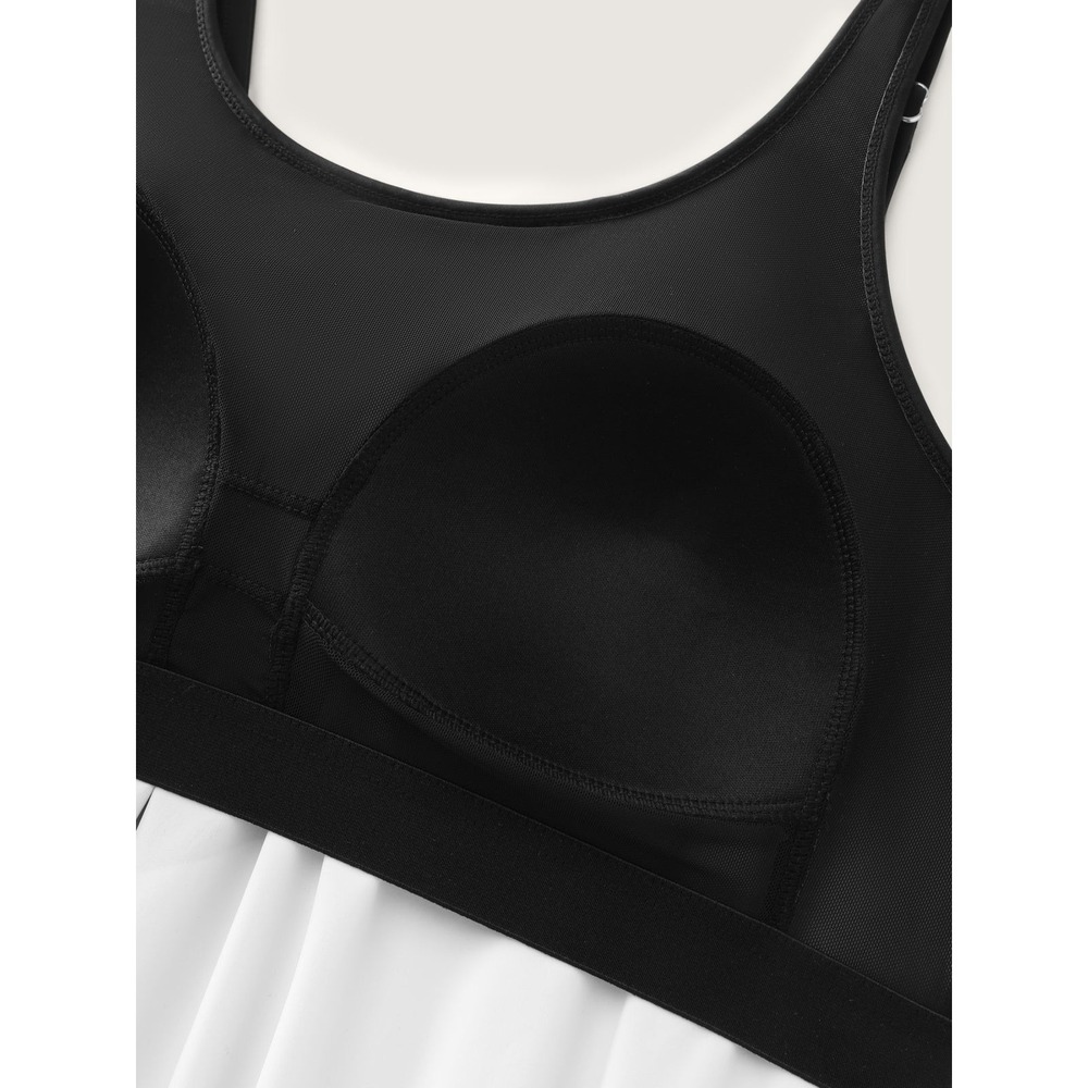 Bloomchic Black Green 18-20 / 2X‎ Romper ColorBlock Pockets One-Piece Swimsuit - Picture 9 of 10